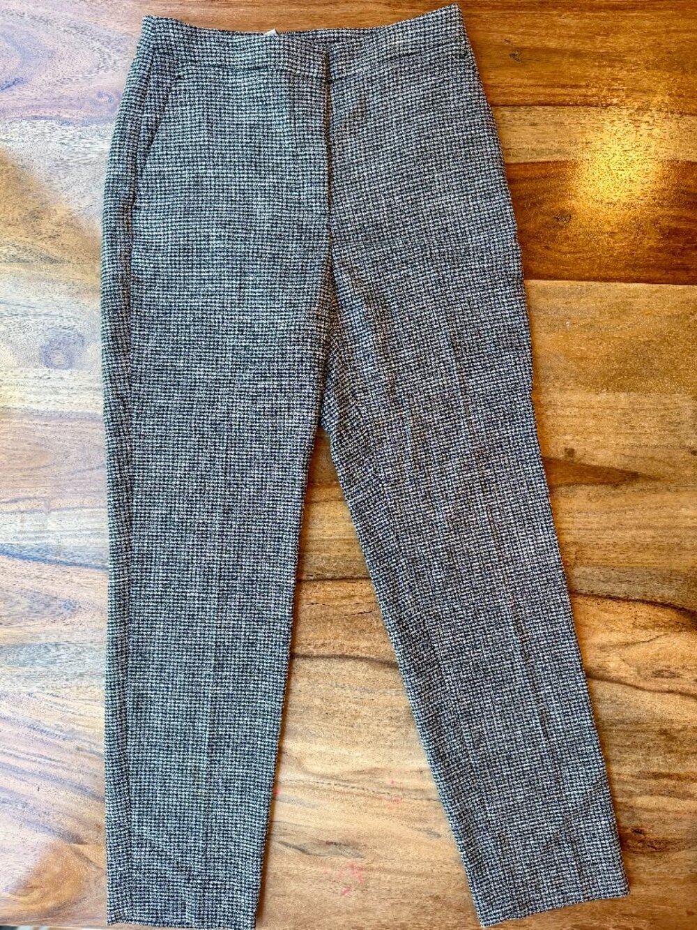 Zara High Waisted Houndstooth Trousers Pants NWT US 2